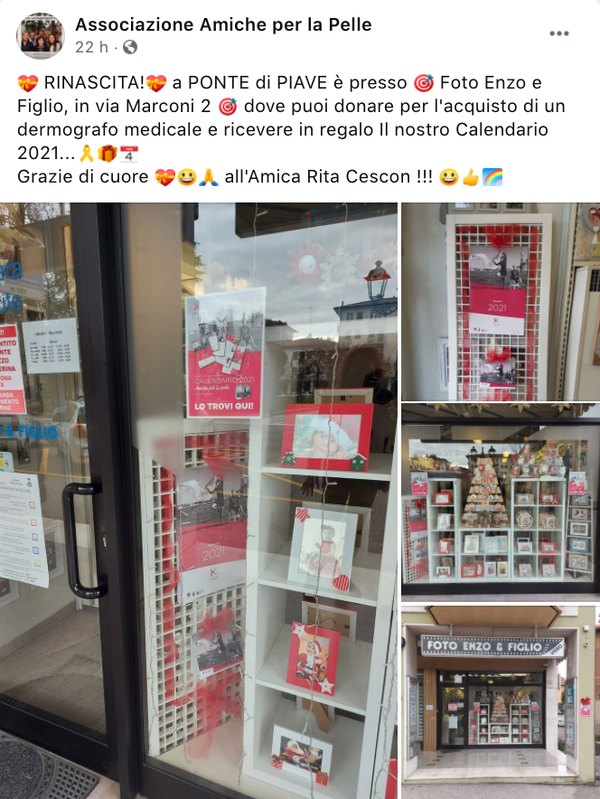 Il calendario Rinascita disponibile presso Foto Enzo a Ponte di Piave