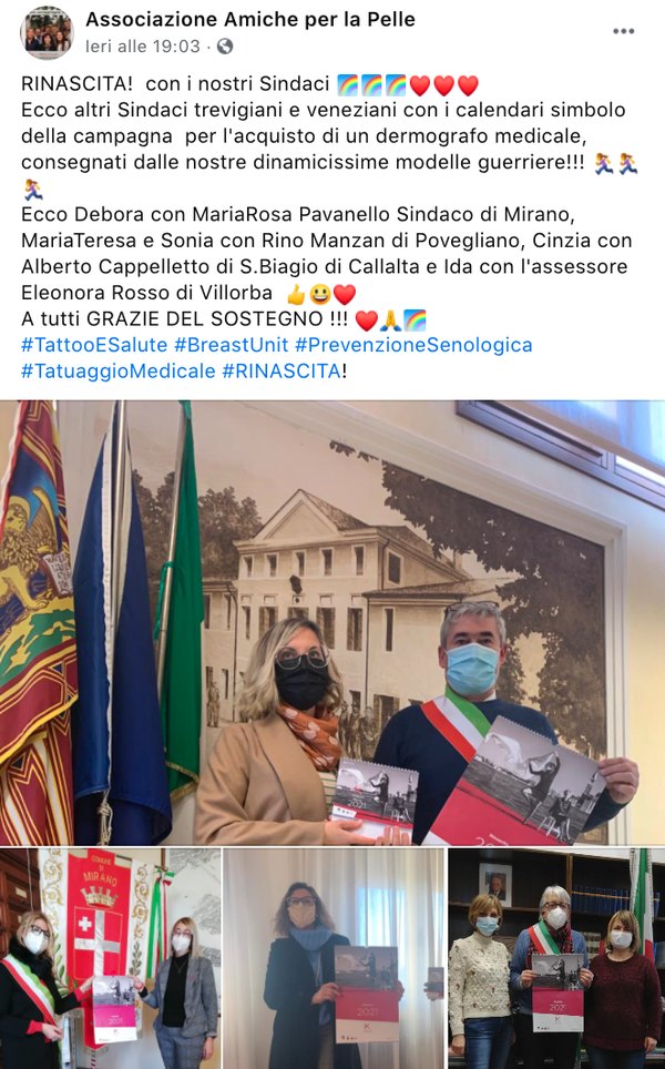 Consegna del calendario Rinascita al Comune di Spresiano