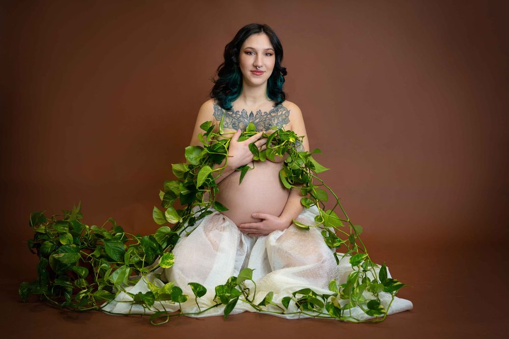Dettaglio di un servizio fotografico di maternità