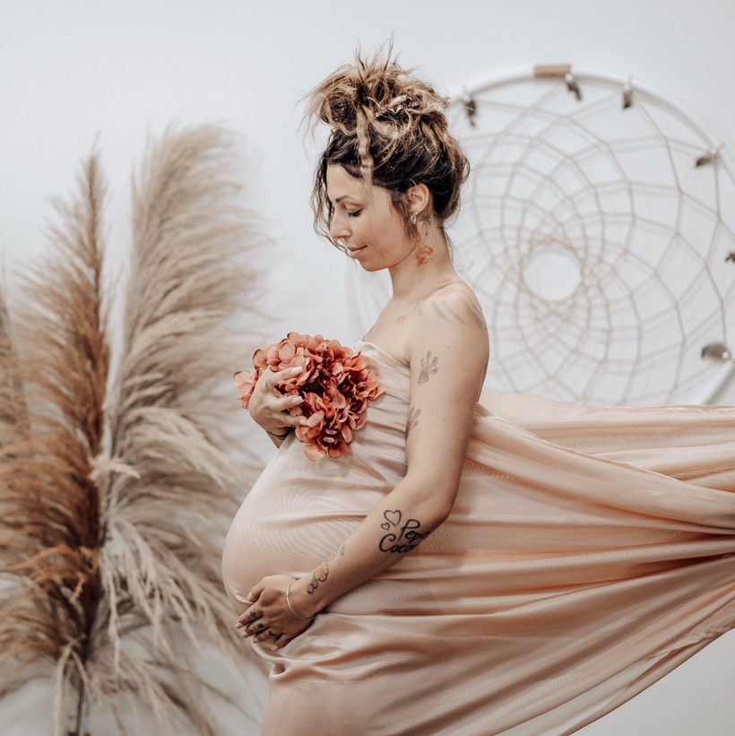 Servizio gravidanza stile boho