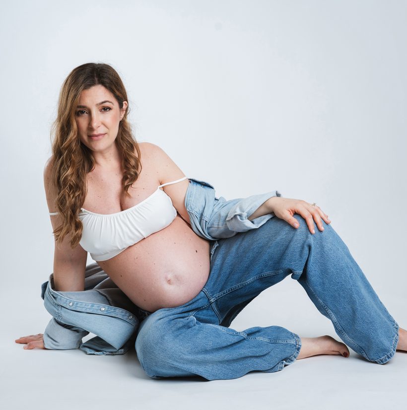 Servizio gravidanza stile denim