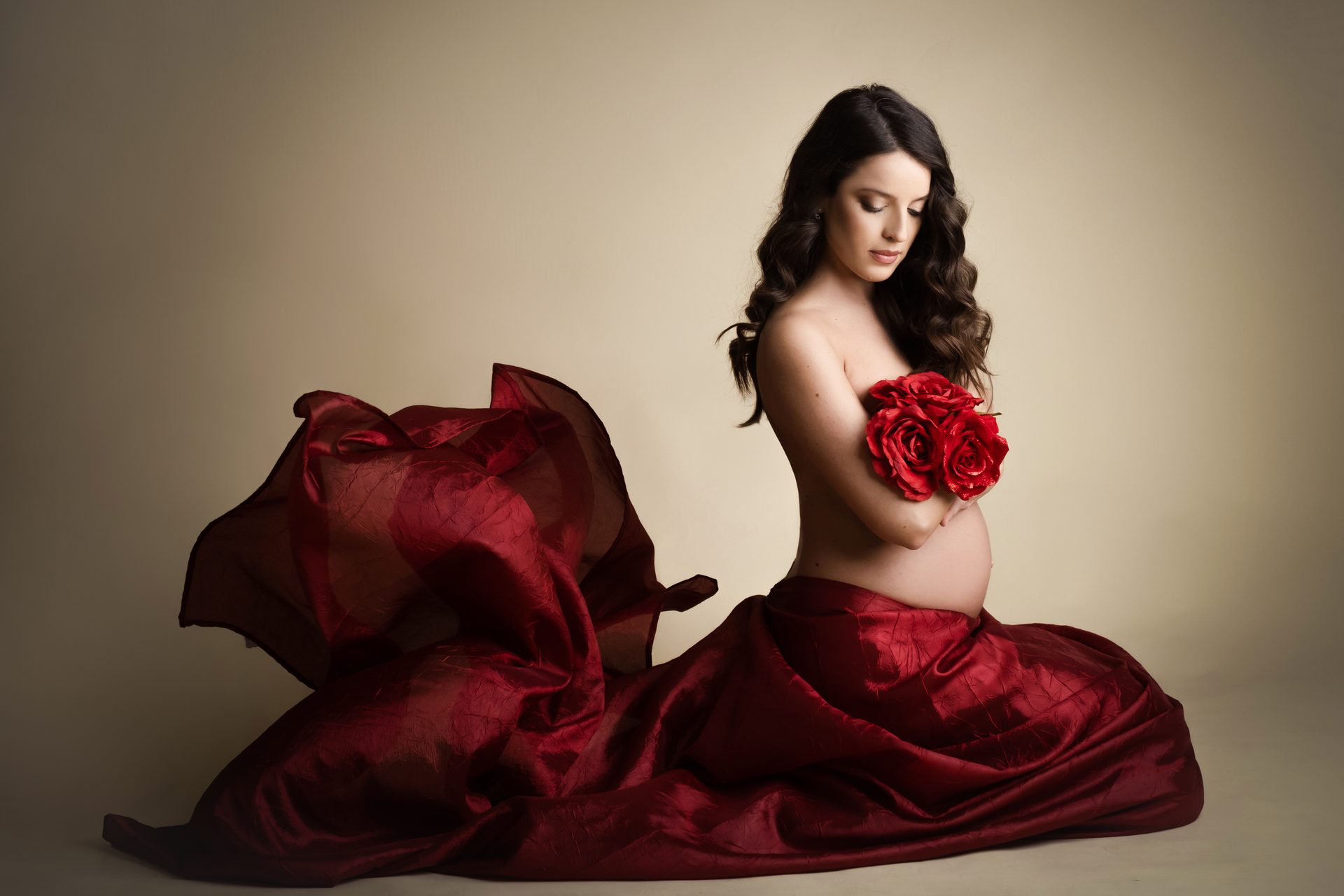 Servizio fotografico di gravidanza in studio a Venezia